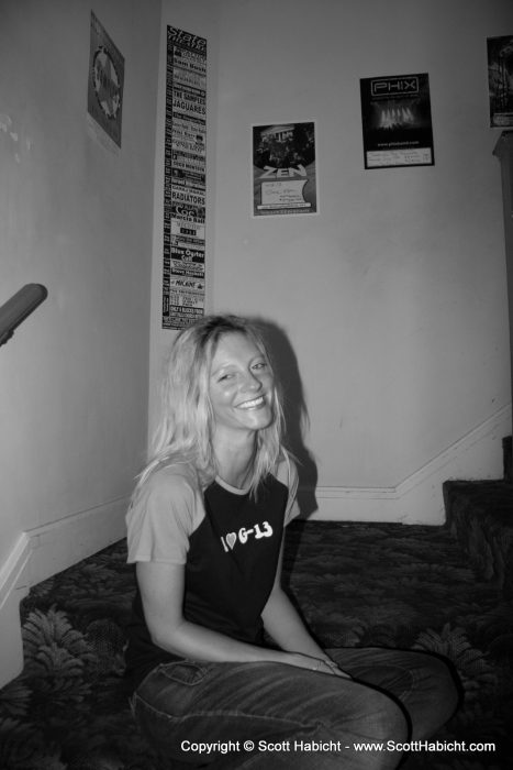 I headed upstairs to get some balcony shots, and Kelli came along for the ride.