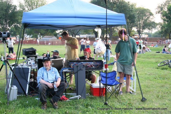 Scrow does a few last checks to make sure the sound is right....