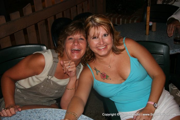 Outside, the lovely ladies were happy to have great music to listen to while at the beach.