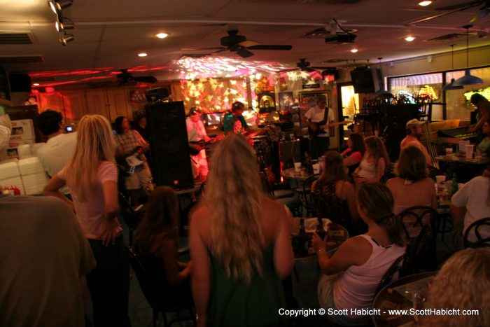 The bar was well packed by this point....