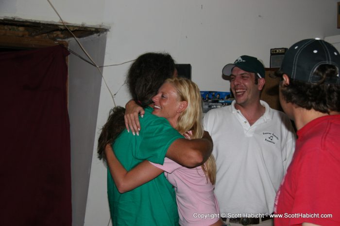 Kelli says goodbye to everyone as they left....