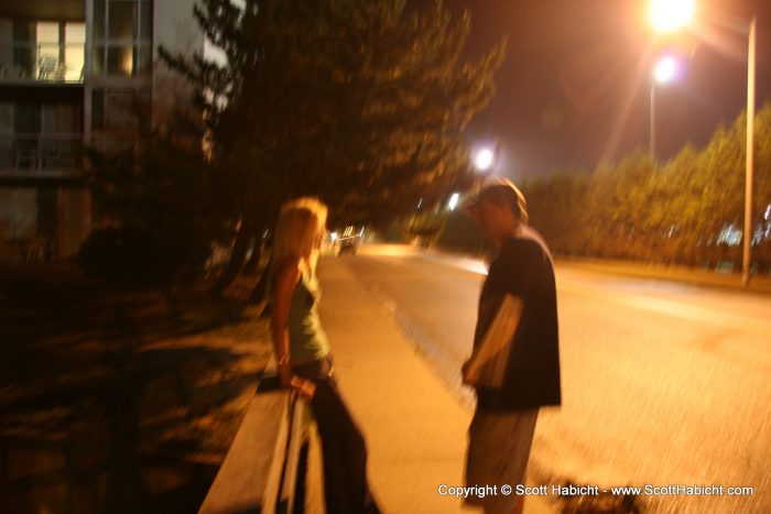 They weren't there yet, so we went for a walk.