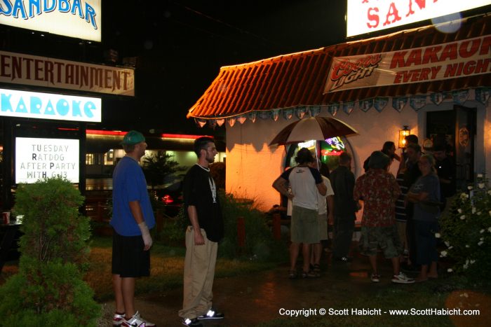 There was a line to get inside....