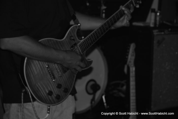 Skip, strummin' the guitar....