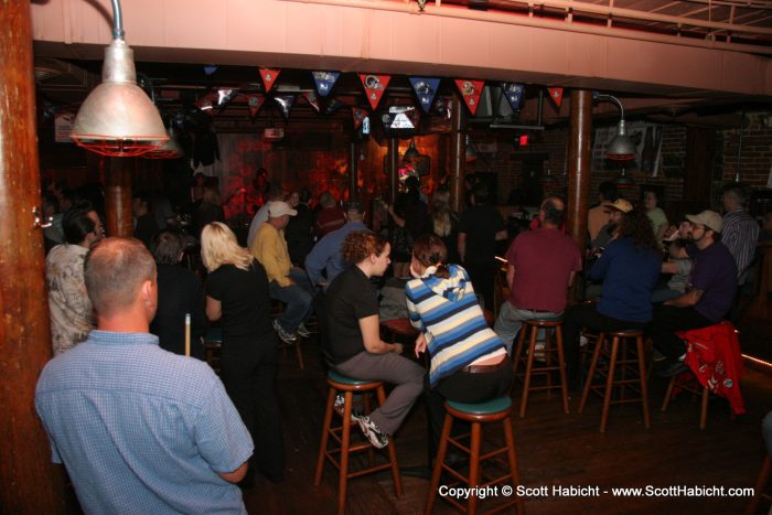 The crowd was pretty thick....