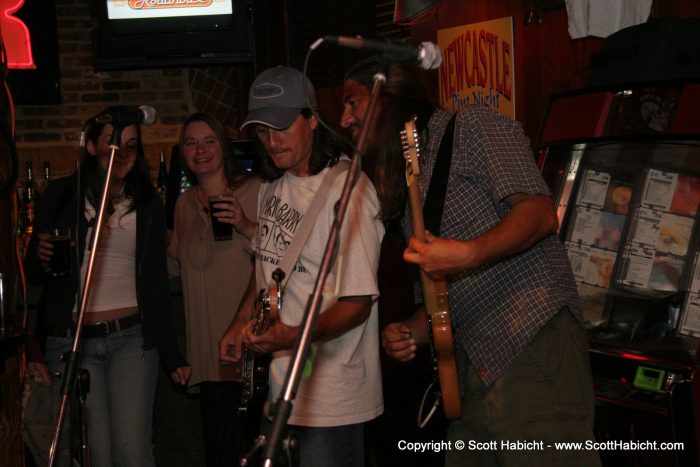 And the guys started playing while the eager fans looked on.