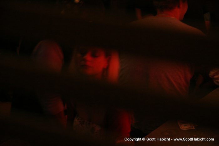 Kelli watching the band....