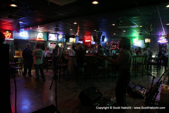 There weren't too many people there yet....