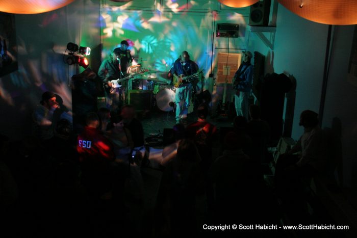 The room was quickly filling with people....