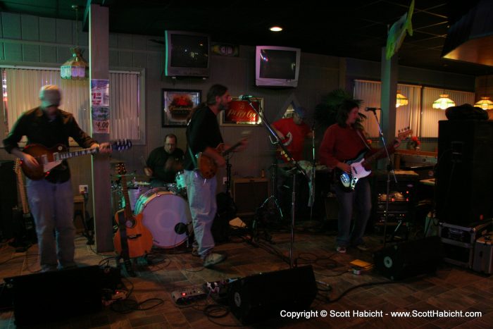 The band was in full swing....