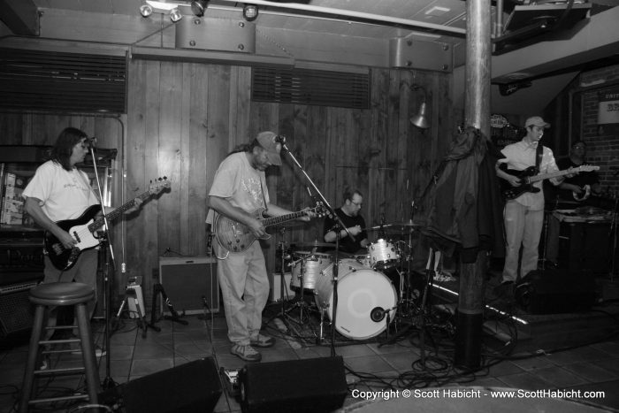 The band, in B&W.