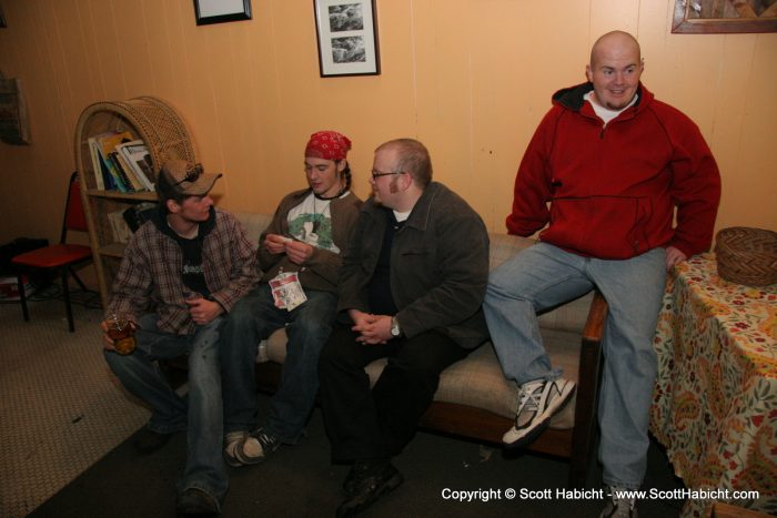 These guys were hangin on the bar side catching the musical overflow.