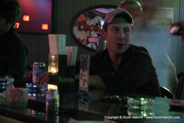 Click to add a captionJason used the set break to relax with a cold one....