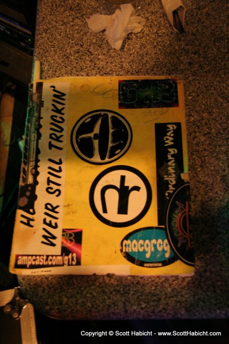 This is the front of the folder they keep the song list in...
