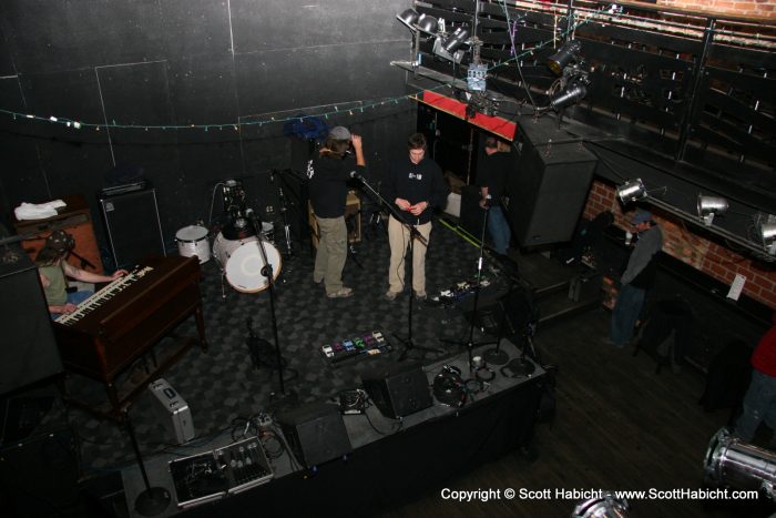 When I arrived, the guys were still setting up, so.....