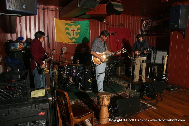 When we got back to the bar, the band was setup and ready to go.