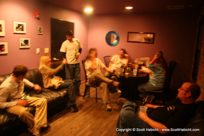 Kelli and I went upstairs and hung out with everyone before the show started.