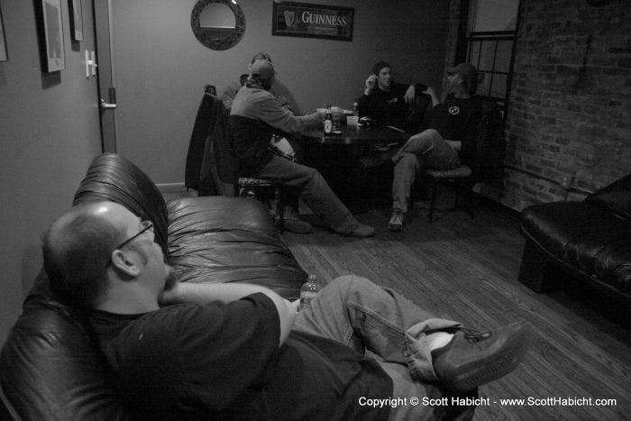 After sound check, it was upstairs to relax for a bit.