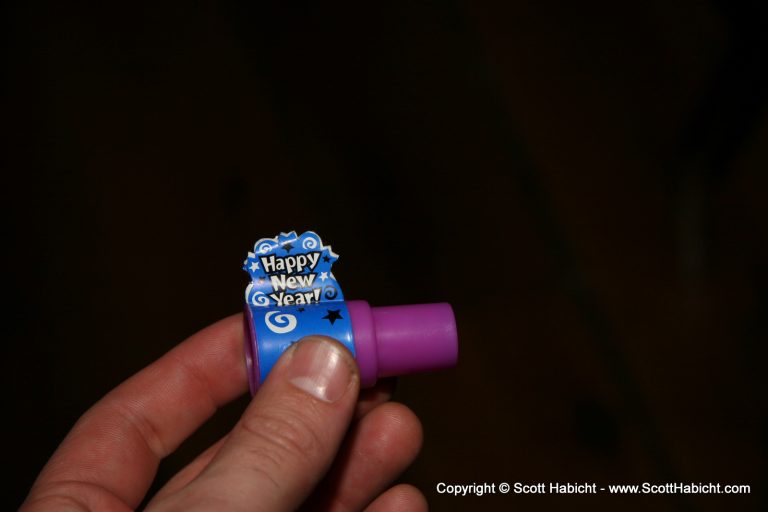 The bar was giving out these little noise makers.