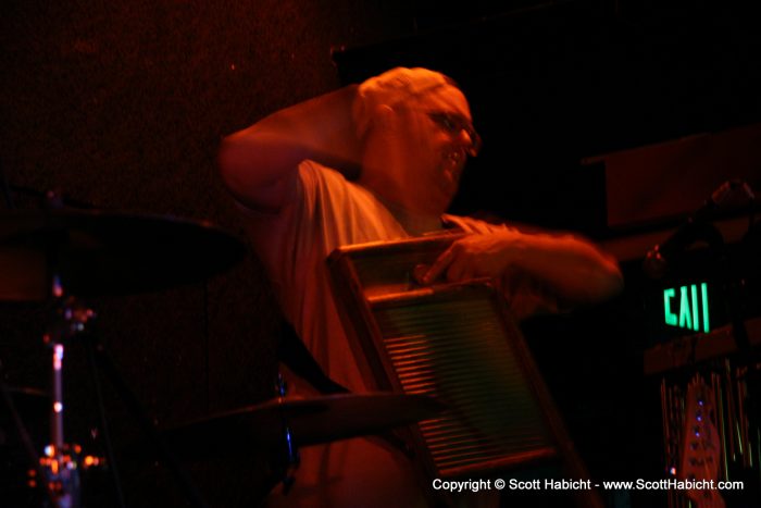 T, master of the washboard.