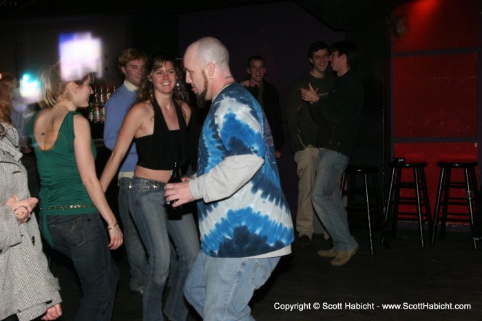 And trying to dance his way to a good time.