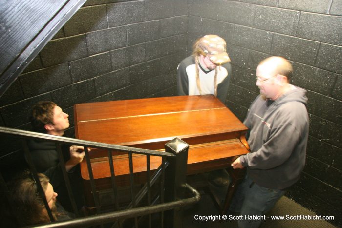Clean up time, and the house organ needed to be put away.