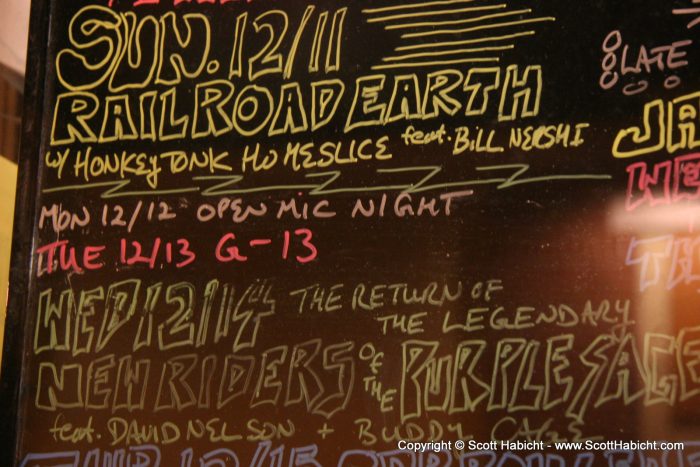 I also found this small note about who was playing that night.
