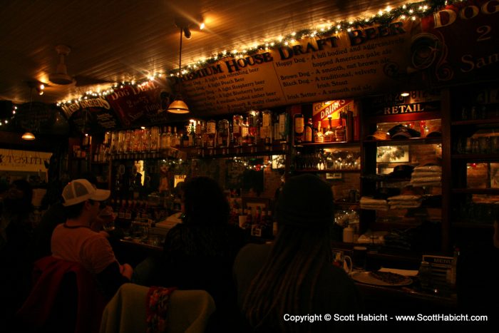I ran down the street to the Thirsty Dog Pub to grab a pizza....