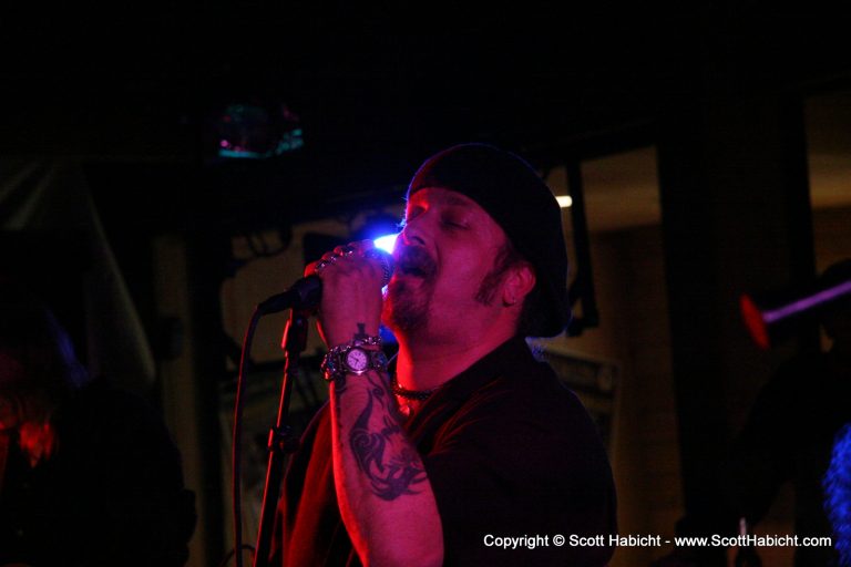 Belting out the tunes.