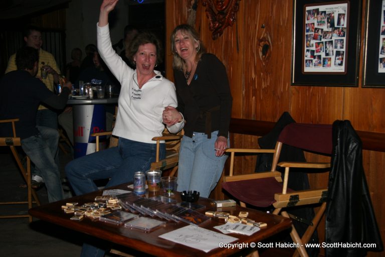 These fine women were manning the merch while the guys were on stage....