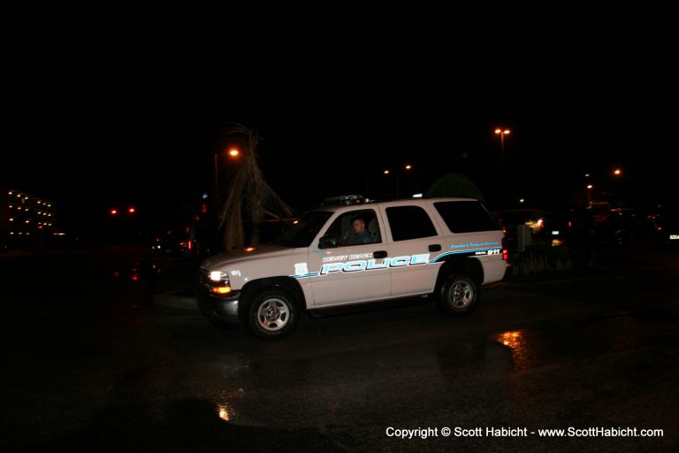 Leaving the Rudder that night, Johnny law was there to look out for our safety.