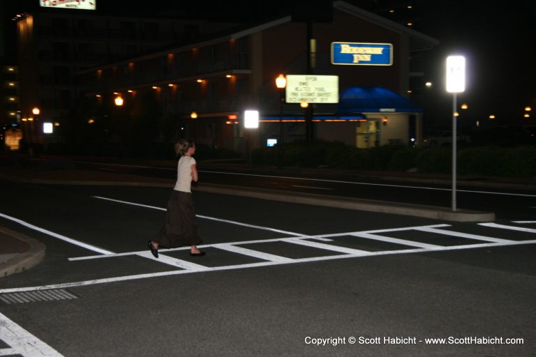Kelli was tired, so I walked her home....