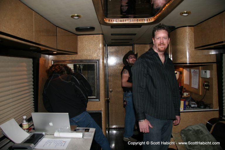 Scott came that night and hung out on the tour bus with us.