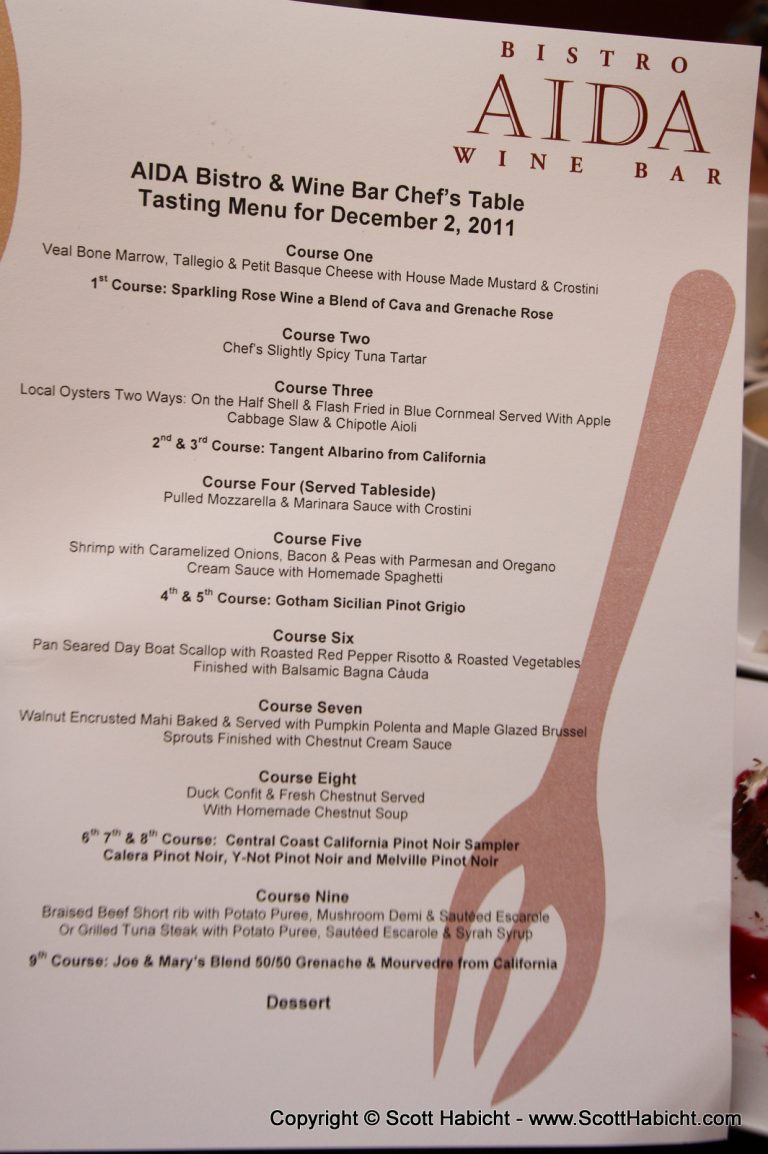 Dessert made 10 courses.