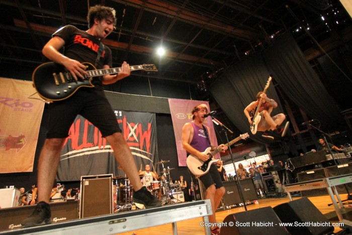 The last band of the day, and the one on the main stage, was All Time Low.