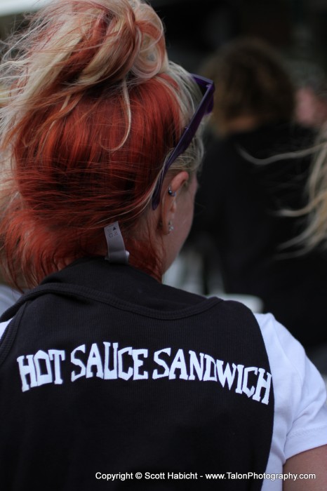 To see the band Hot Sauce Sandwich.